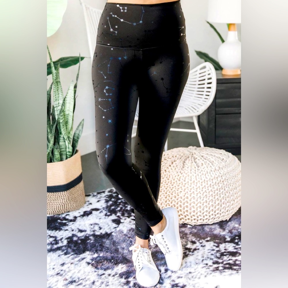 Black Constellation Print Leggings
